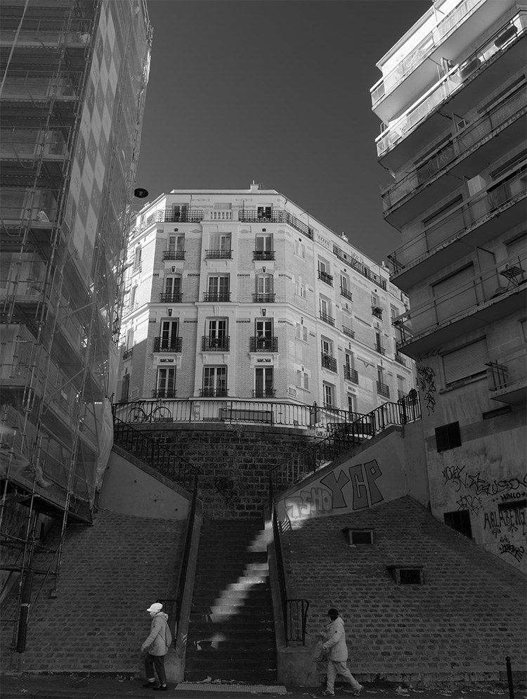 Vertical Infrared Panorama of Mixed Neighbohood in Paris.